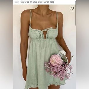 Princess Polly Empress of Love Dress in Sage